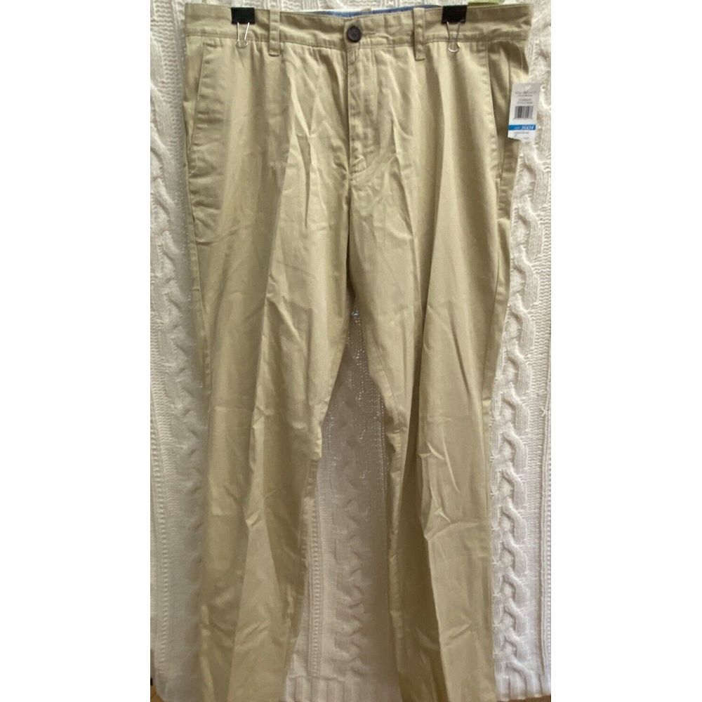 NWT Penguin‎ 36 x 34 Khaki Flat Front Chino Pants Preppy Business Wedding